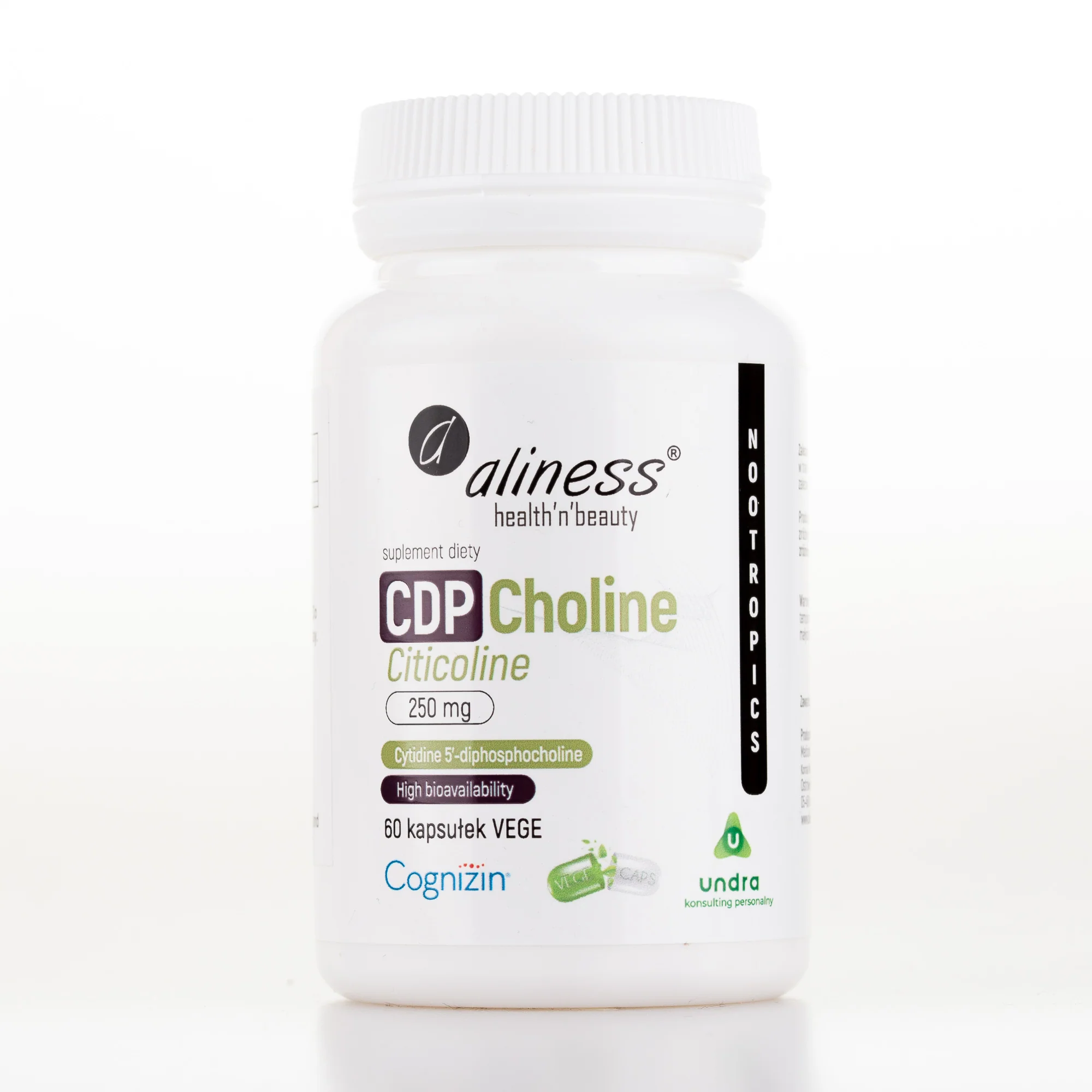 CDP Choline, Citicoline 250mg, 60 vegan capsules, Nootropics