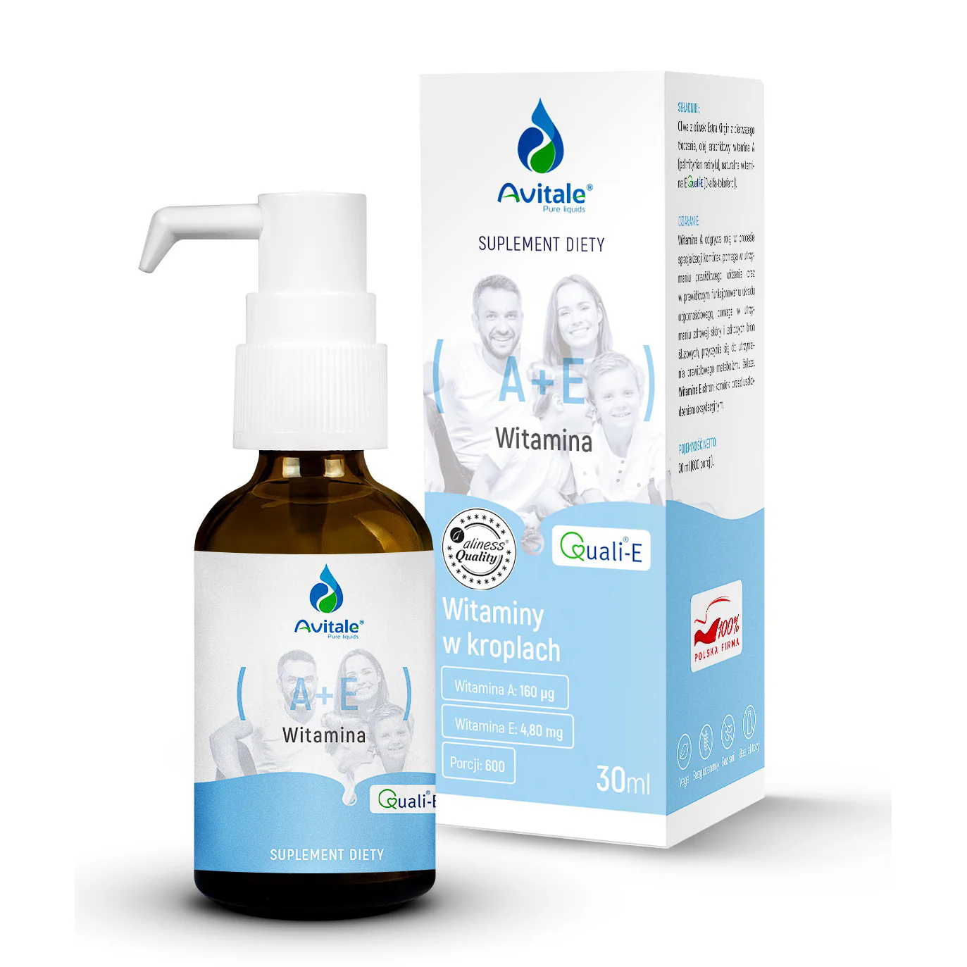 Avitale liquid Vitamin A + E in drops, 30ml - Image 4