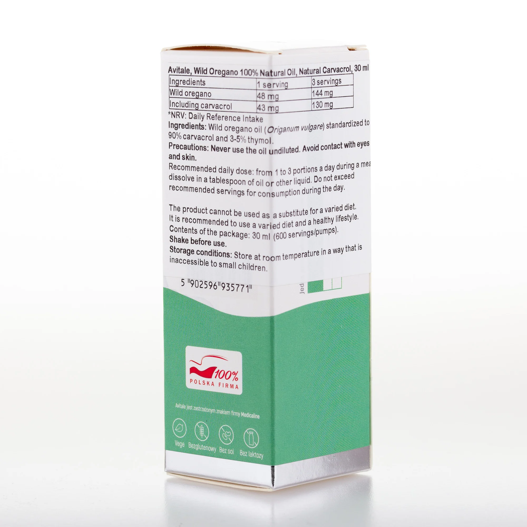 Avitale liquid Wild Oregano 100% Natural Oil, 90% Natural Carvacrol, 30 ml in drops, Candida and thrush cleanse - Image 2