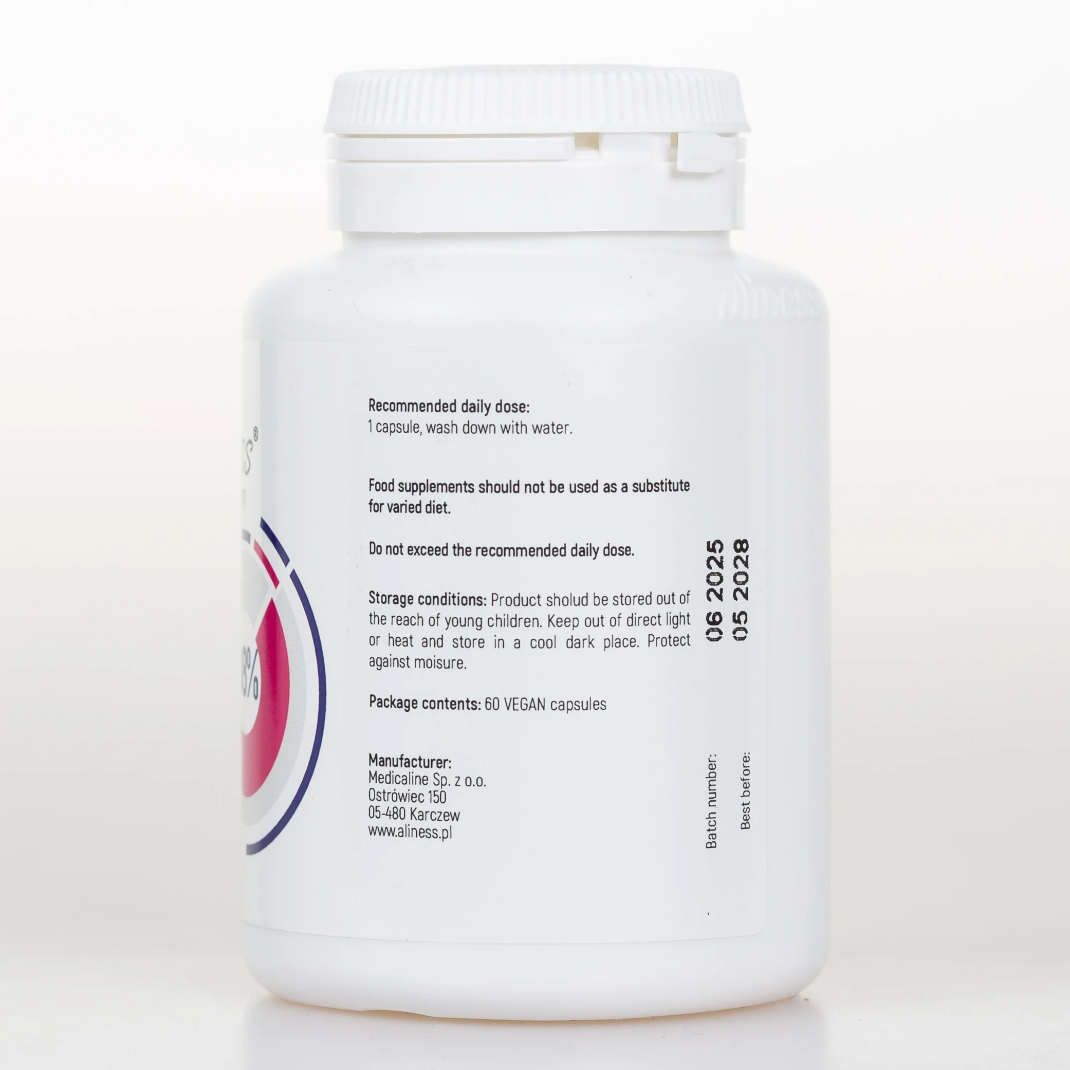 Berberine Sulphate 400mg 99%, 2 months supply, 60 vegan capsules - Image 3