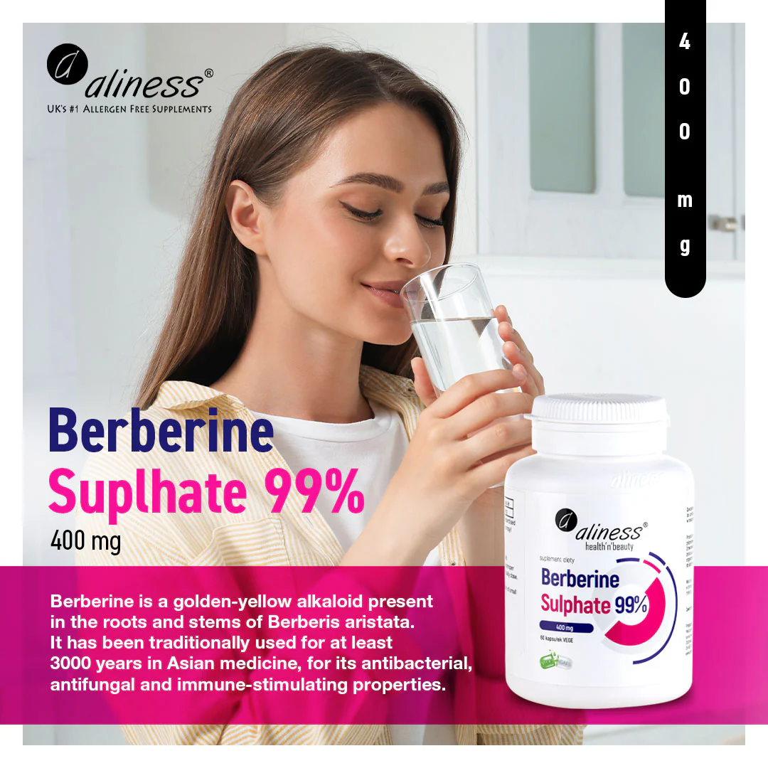 Berberine Sulphate 400mg 99%, 2 months supply, 60 vegan capsules - Image 7