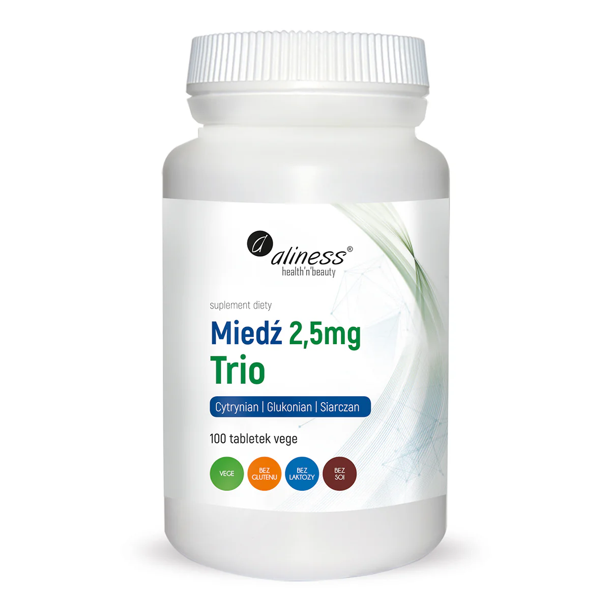 Copper Trio 2.5 mg, 100 vegan tablets