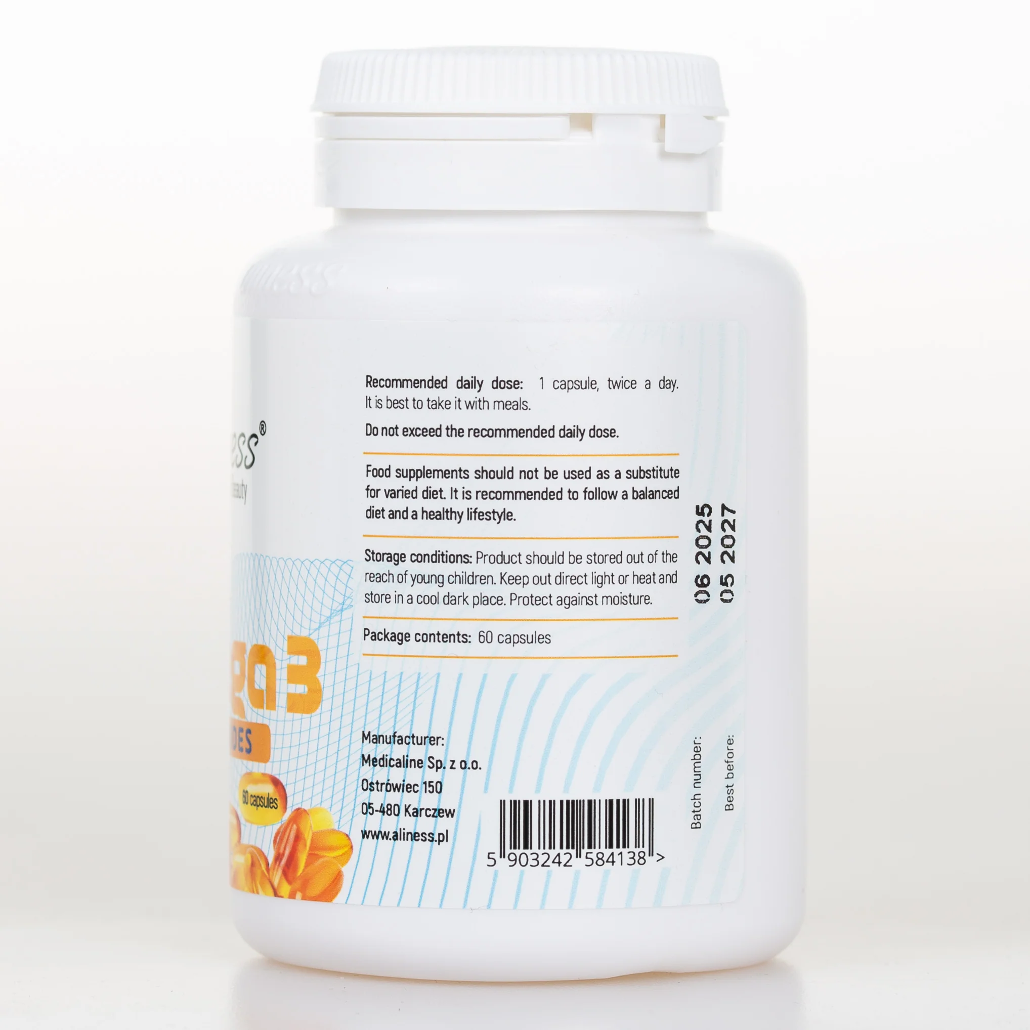 Fish Omega 3 FORTE Triglycerides 500mg EPA / 250mg DHA, High dose of EPA and DHA essential fatty acids - Image 3