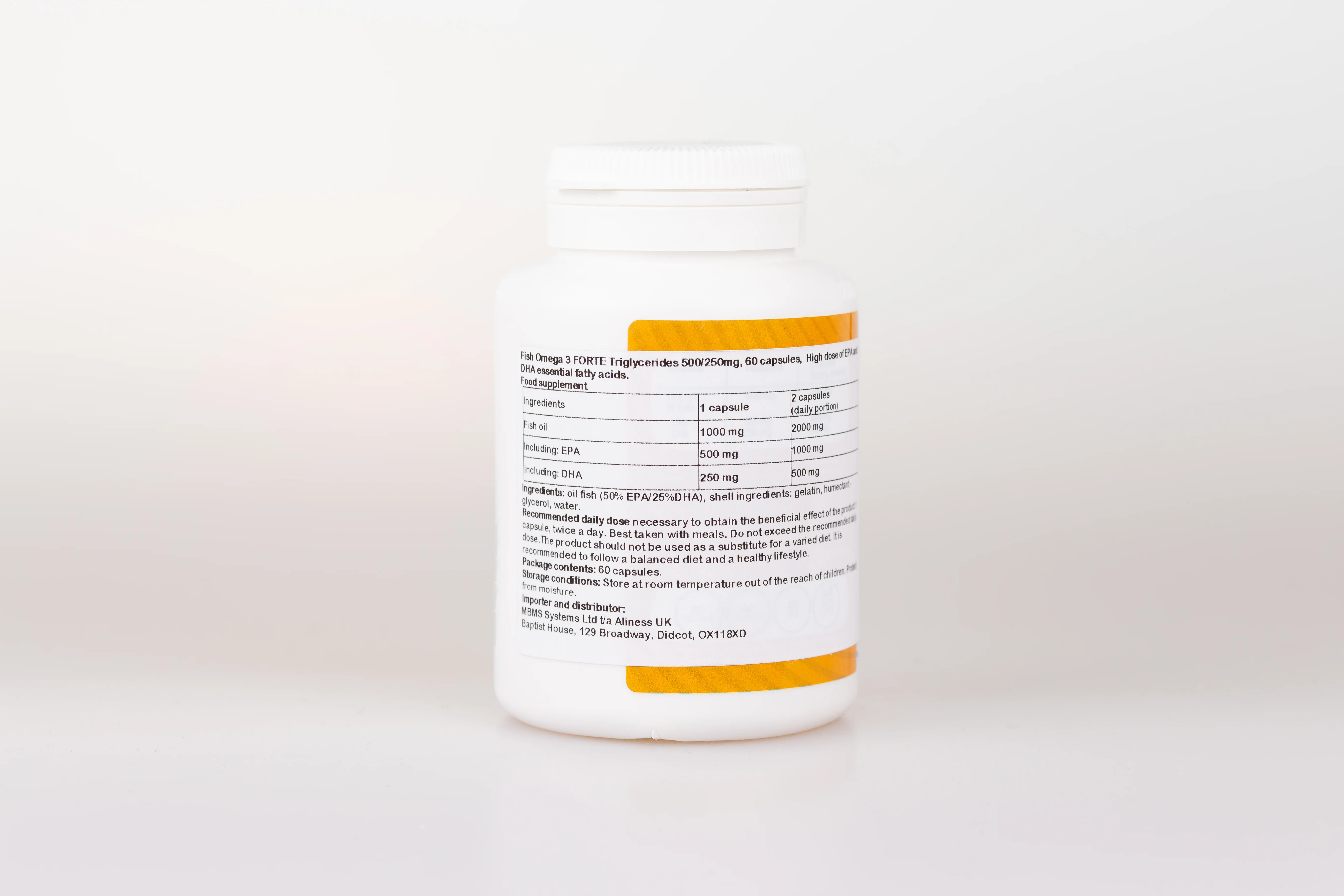 Fish Omega 3 FORTE Triglycerides 500mg EPA / 250mg DHA, High dose of EPA and DHA essential fatty acids - Image 6