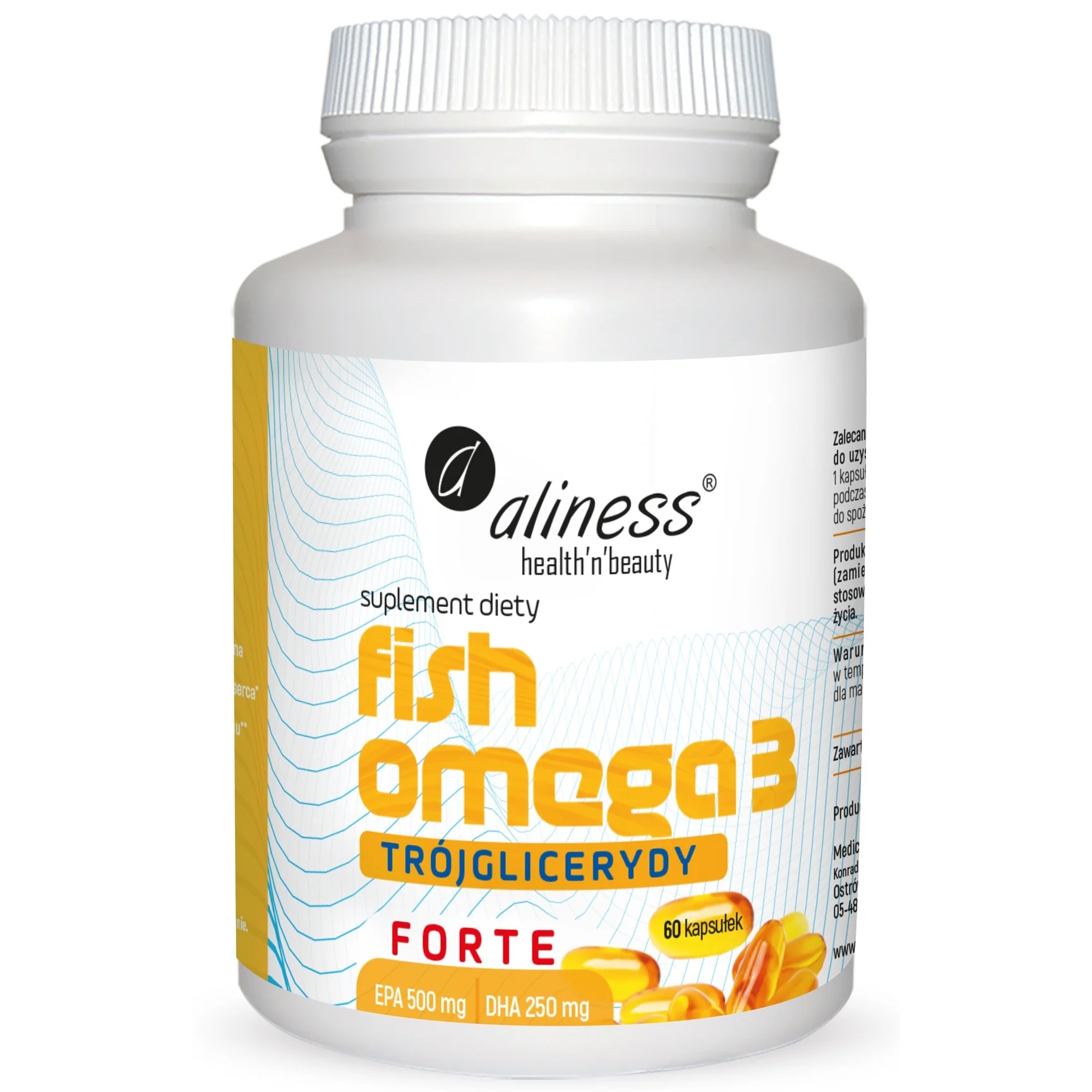 Fish Omega 3 FORTE Triglycerides 500mg EPA / 250mg DHA, High dose of EPA and DHA essential fatty acids - Image 7