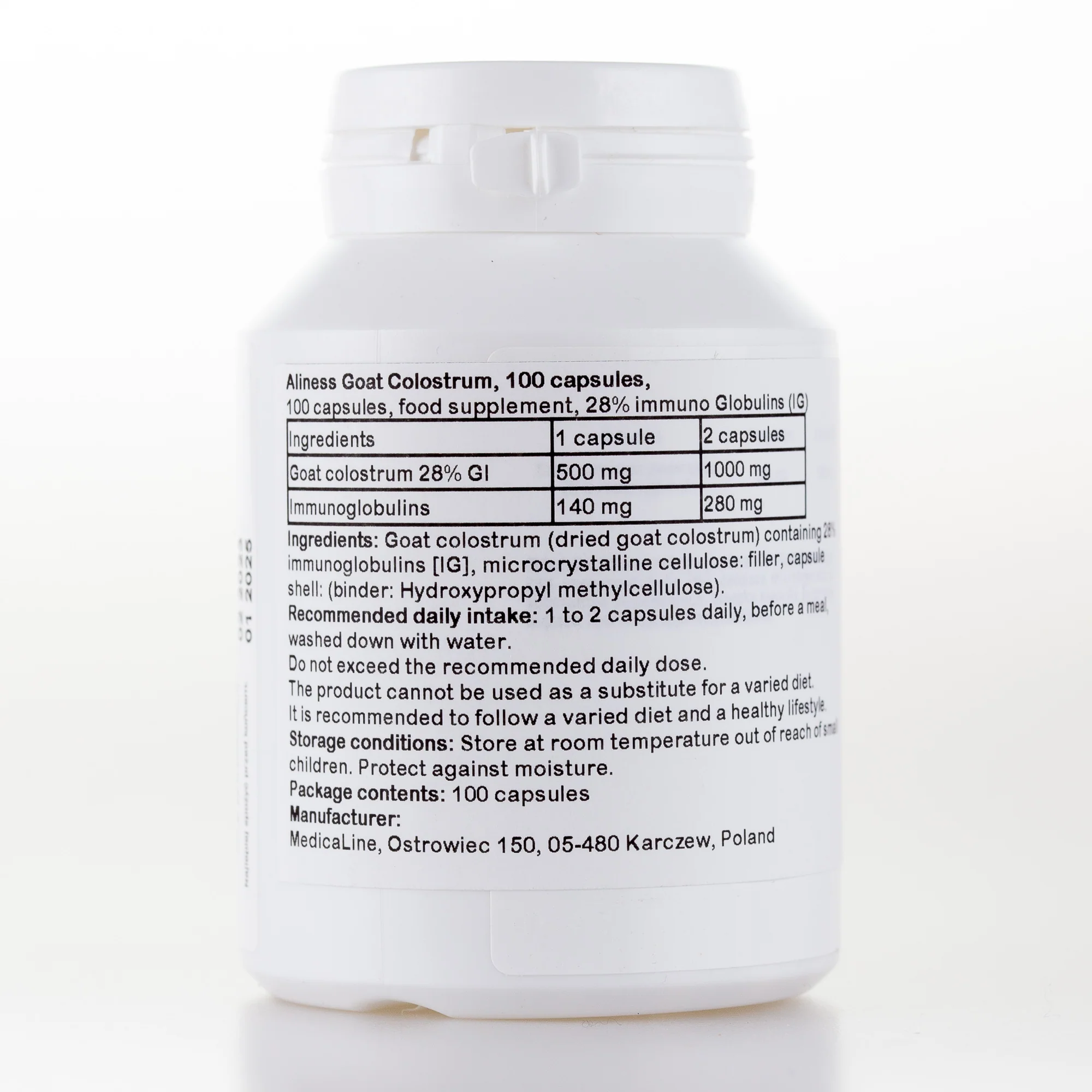 Goat Colostrum, 100 capsules, Capra Certified, 28% Immuno Globulines (IG) - Image 7