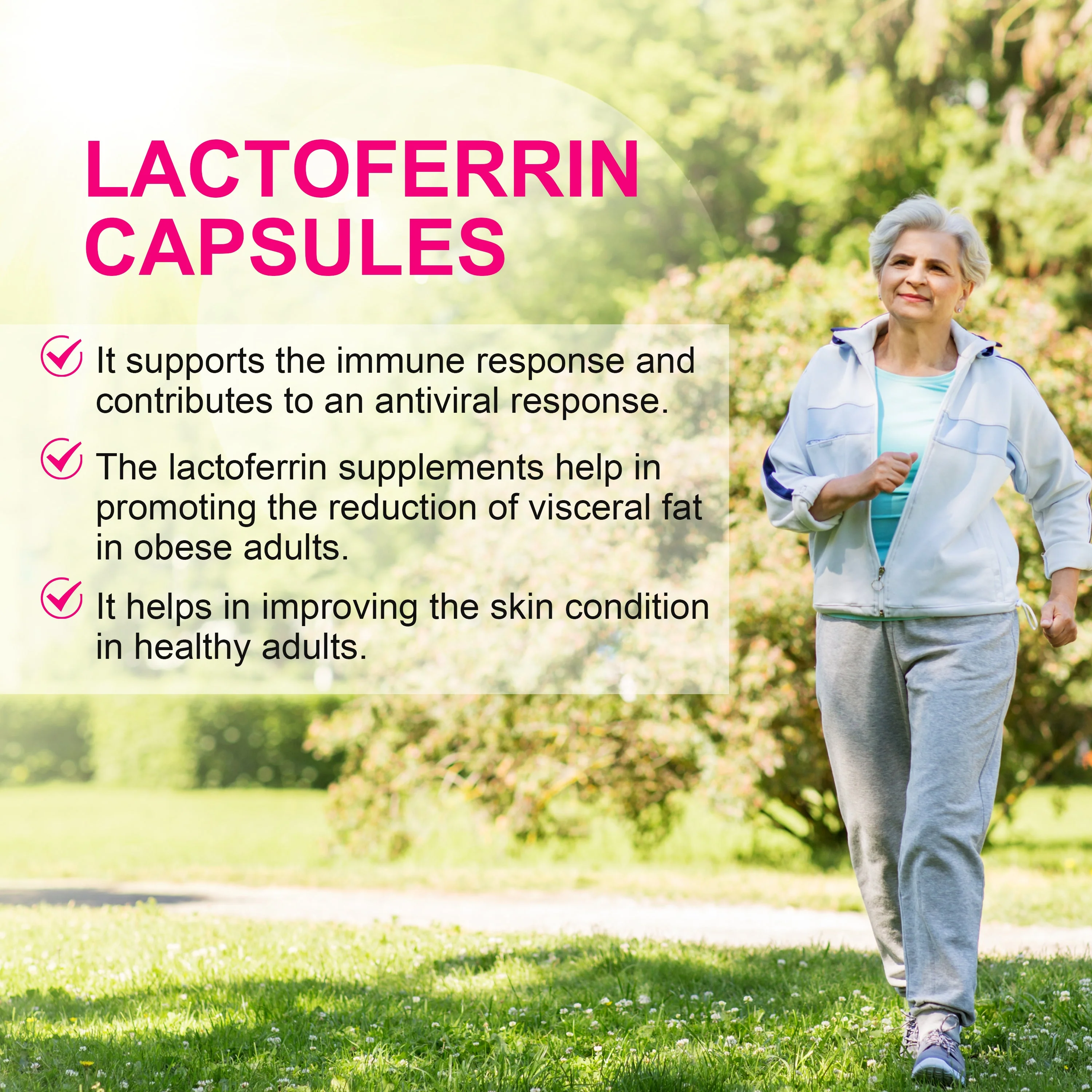 Lactoferrin, 30 capsules, LFS 90% 100mg, 1 month supply - Image 4