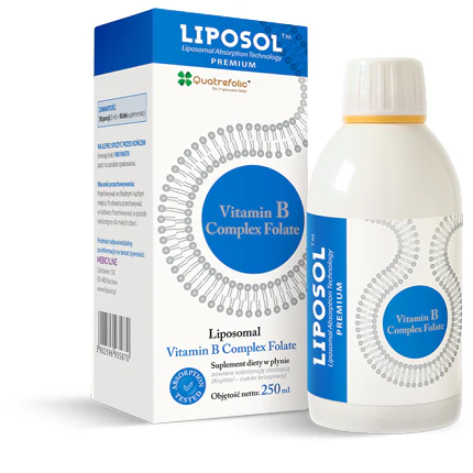 Liposol, Liposomal B Complex Folate, Choline, PABA, Inositol, Vitamin B1, B2, B3, B5, B6, B7 Biotin, B9, B12 250ml, Aliness - Image 6
