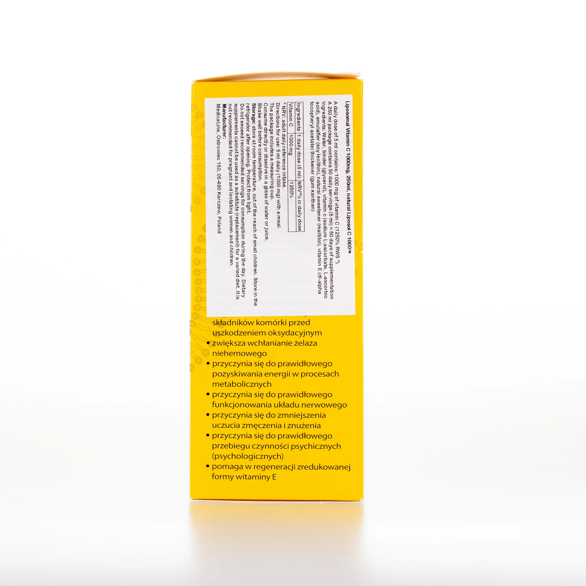 250ml of Liposomal Vitamin C 1000mg, natural taste, buffered, Liposol, Aliness - Image 4