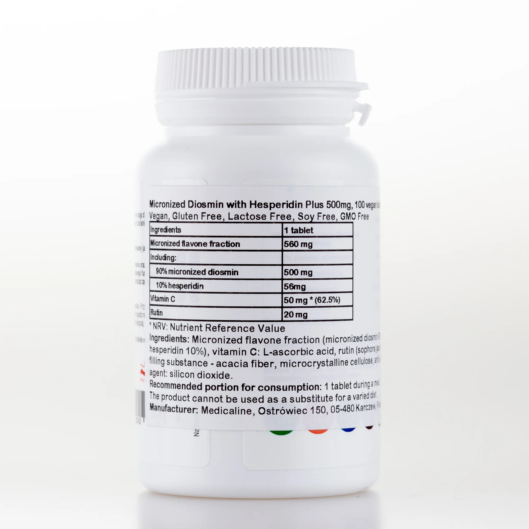 Micronized Diosmin with Hesperidin Plus, 100 vegan tablets - Image 2