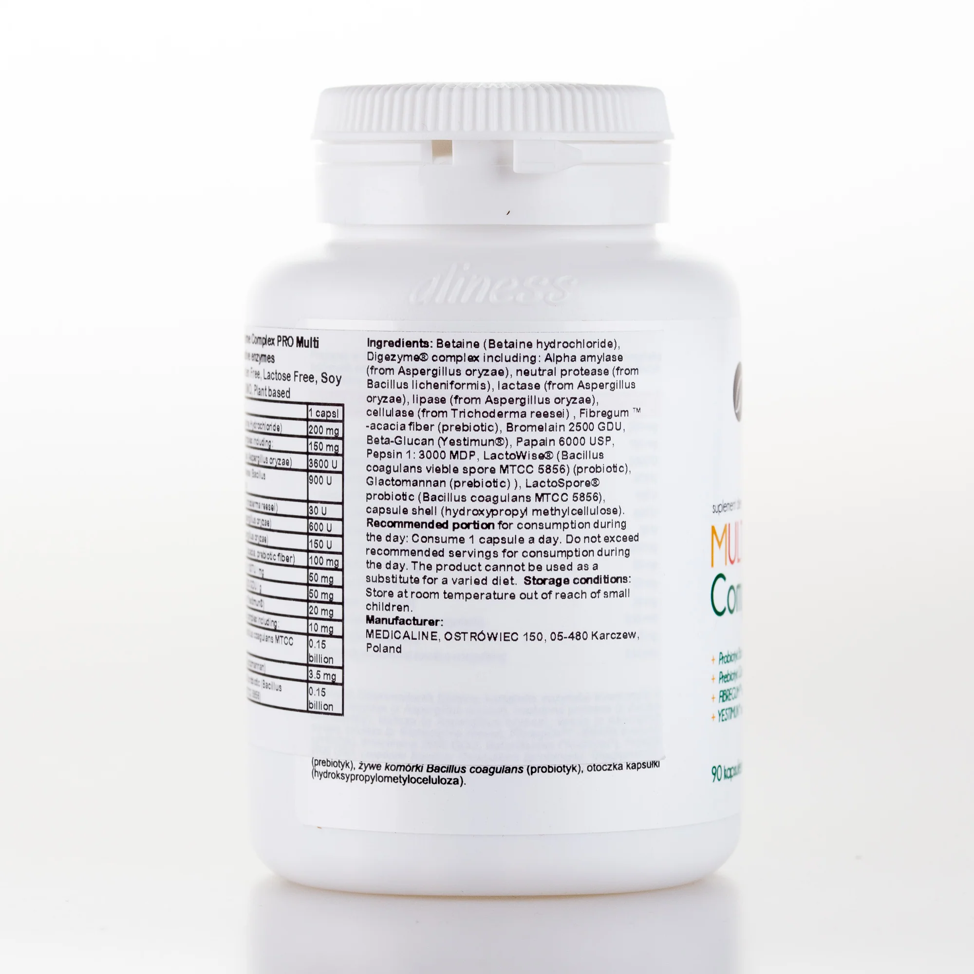MULTI Enzyme Complex PRO Multi plant digestive enzymes, 90 capsules - Image 3