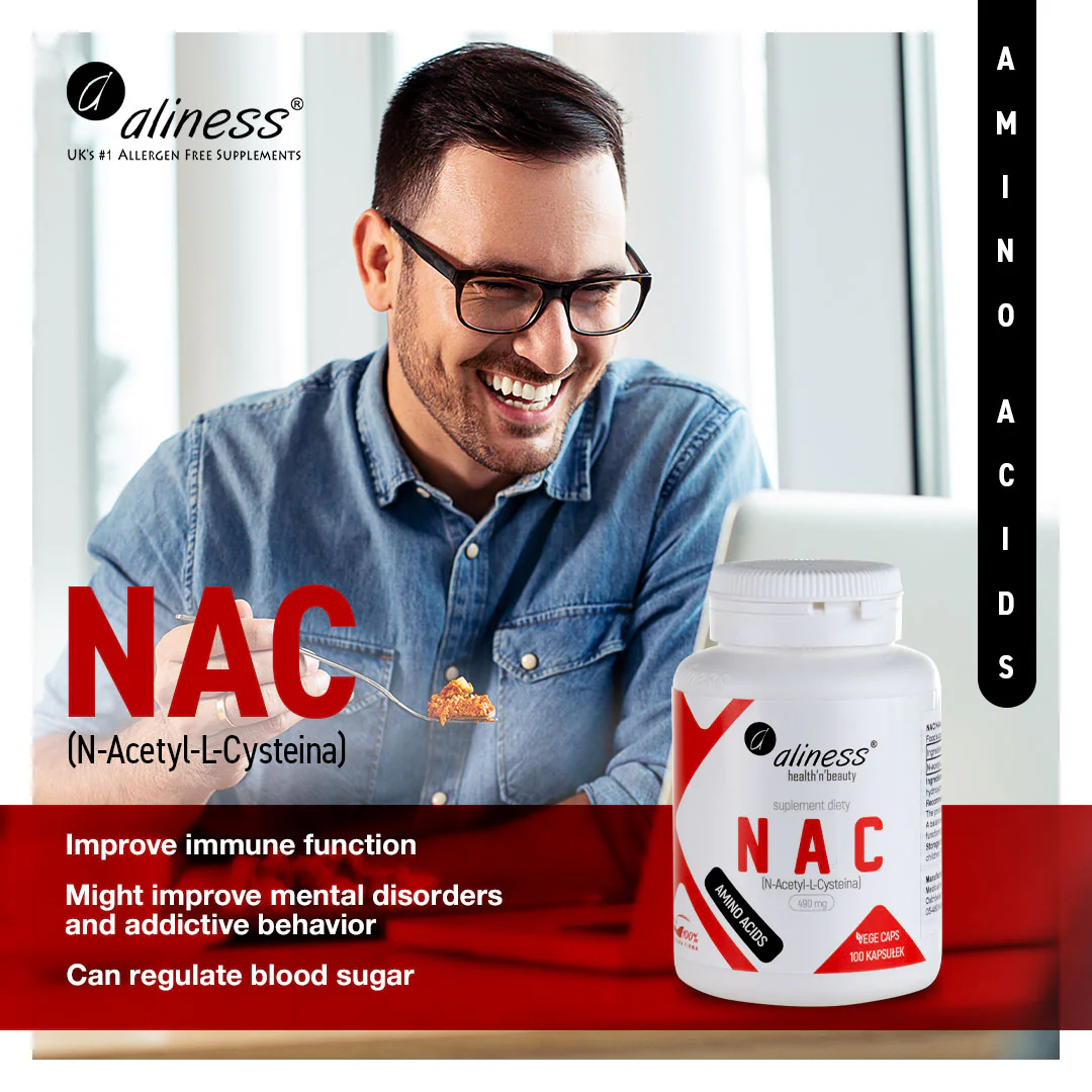 NAC 380mg tablets, N-Acetyl-L-Cysteine, 100 vegan tablets - Image 3