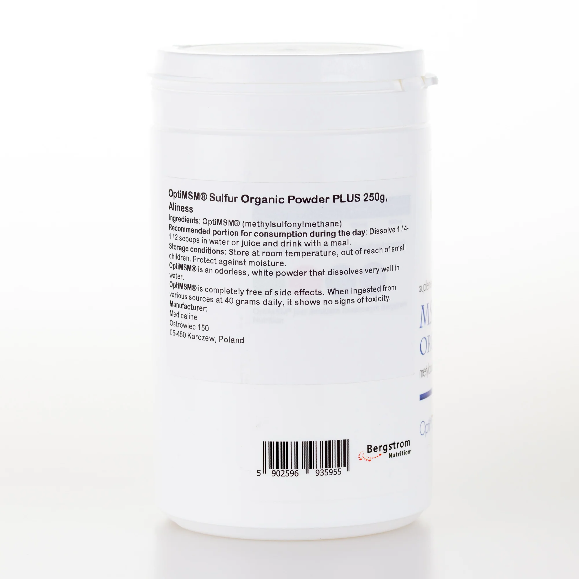 Opti MSM® Sulfur Organic Powder PLUS 250g - Image 2