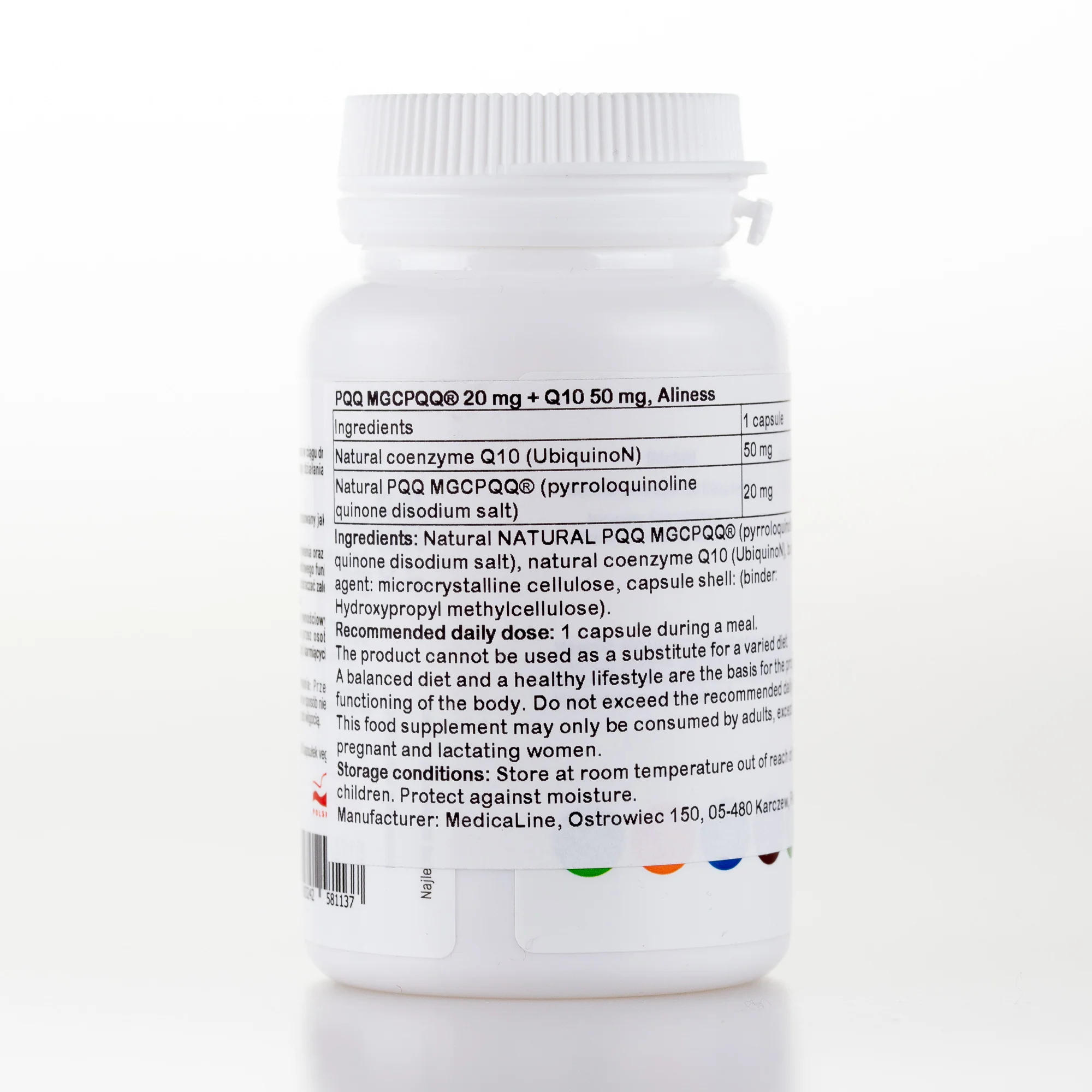 PQQ MGCPQQ® 20 mg + Q10 50 mg, 60 capsules - Image 2