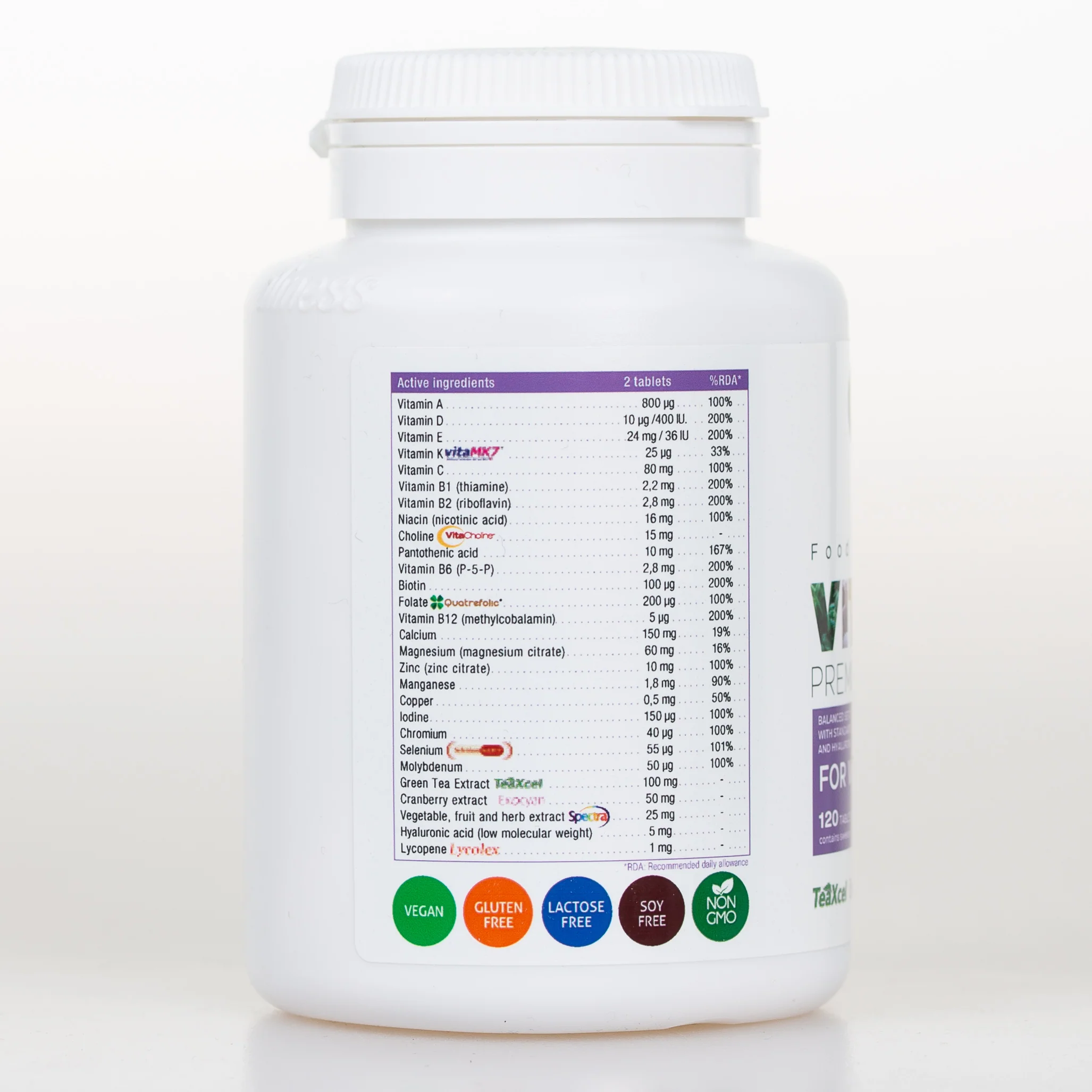 Premium Vitamin Complex for women, 120 vegan tablets - Image 3