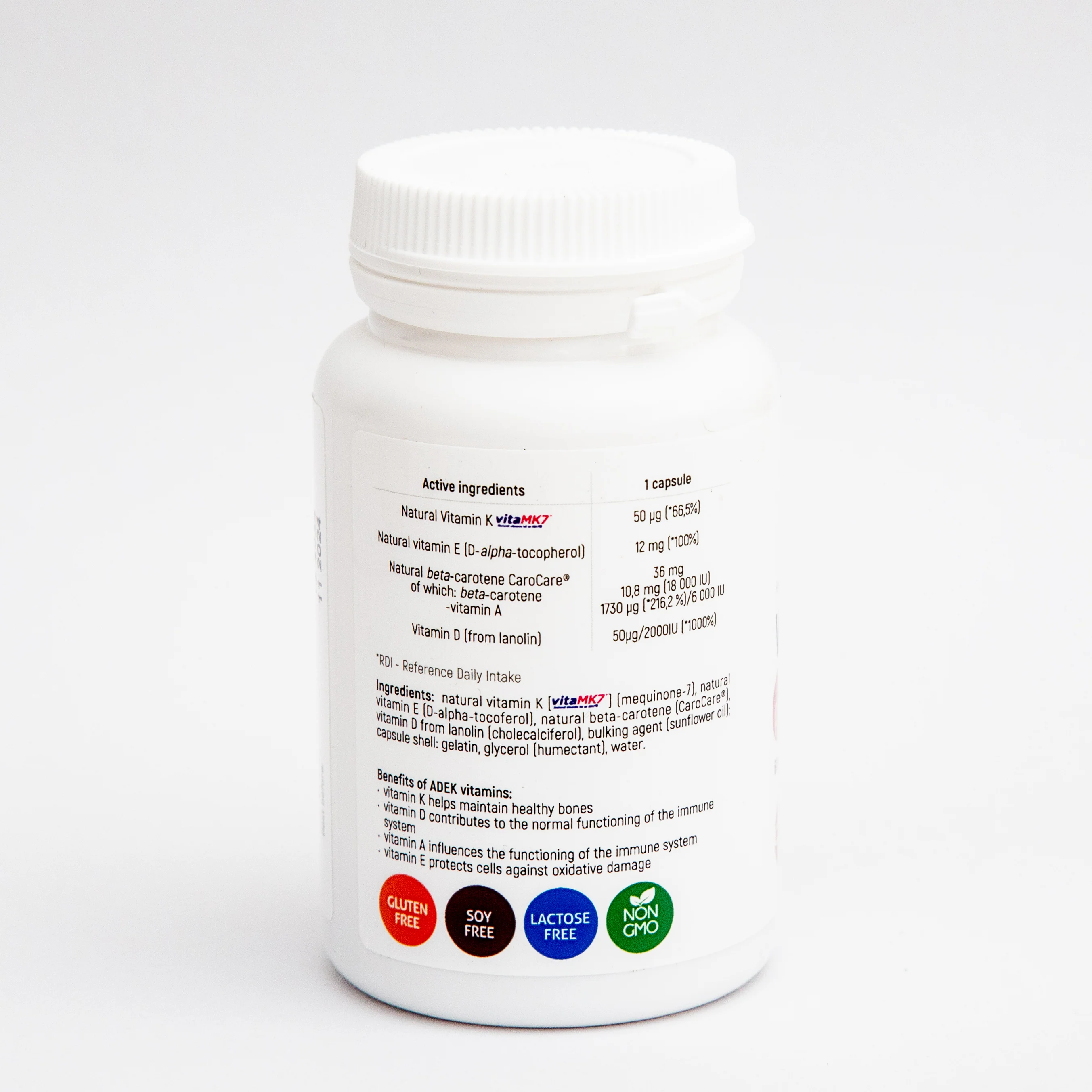 Pro ADEK®, vitamins A, D, E, K, fat soluble vitamins, 60 capsules, DAKE, D3, K2 MK7 - Image 3