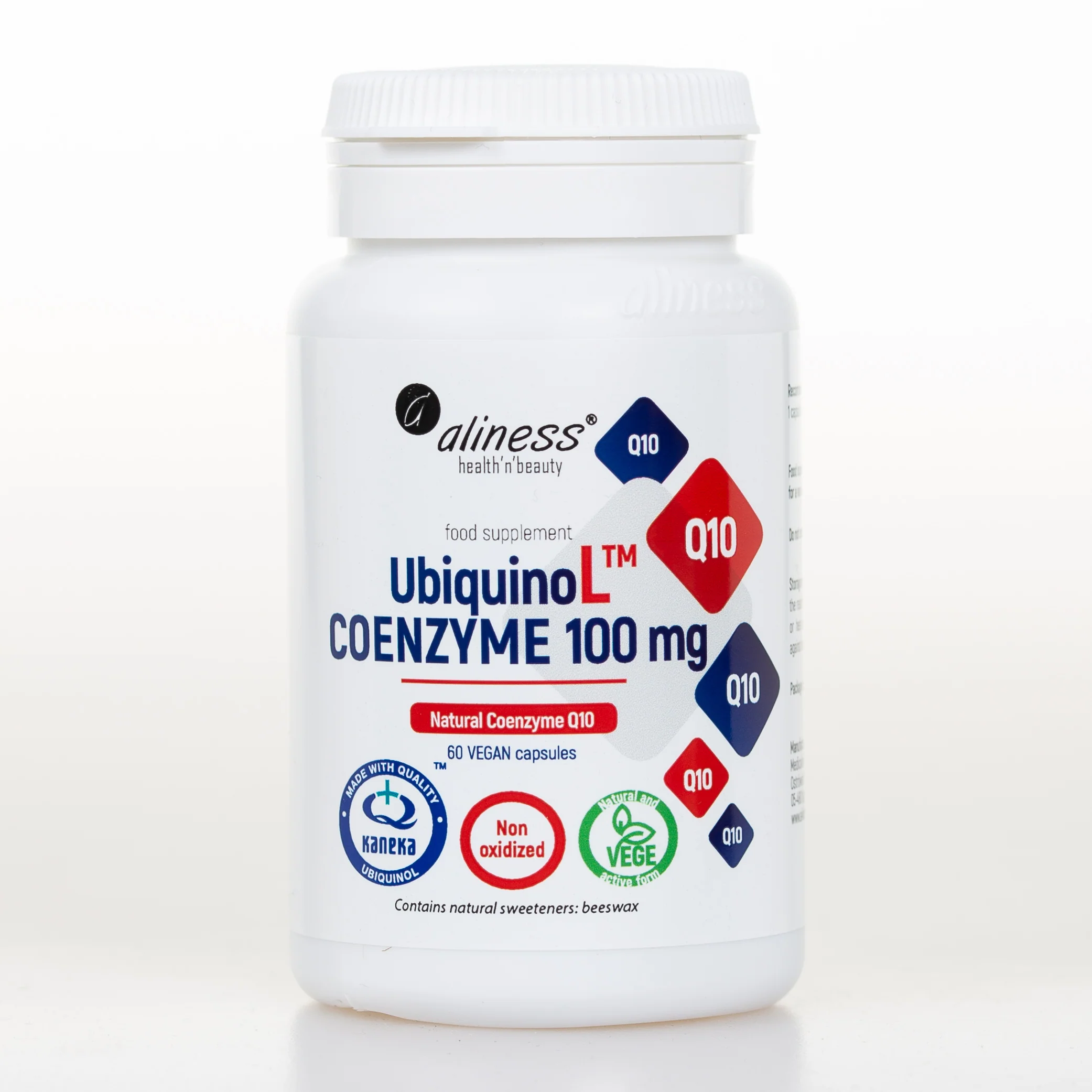 UbiquinoL KANEKA Natural Coenzyme Q10 100 mg, 60 vegan capsules, CoQ10, UbichinoL