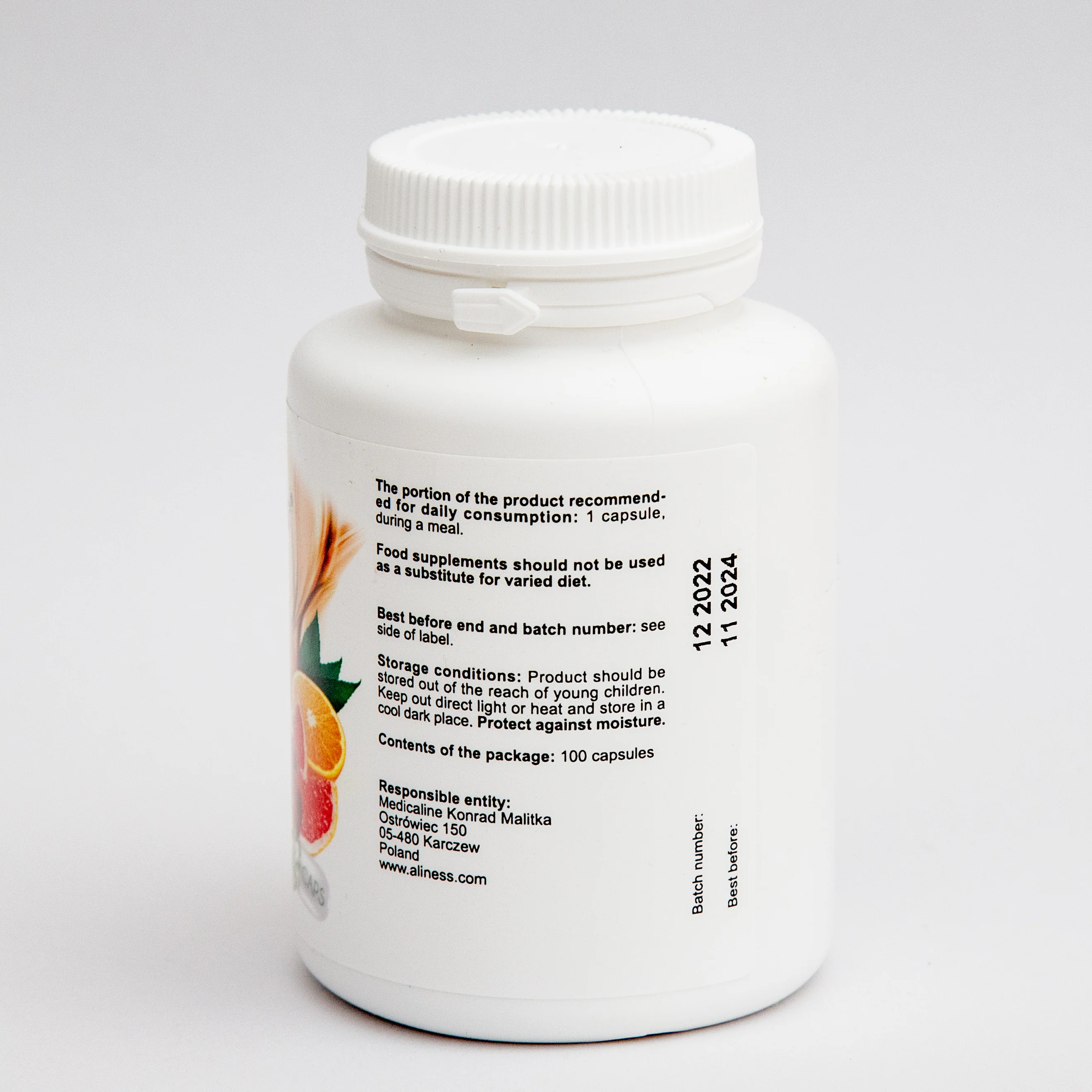 Vitamin C with Rutin and Acerola, 100 vegan capsules - Image 4